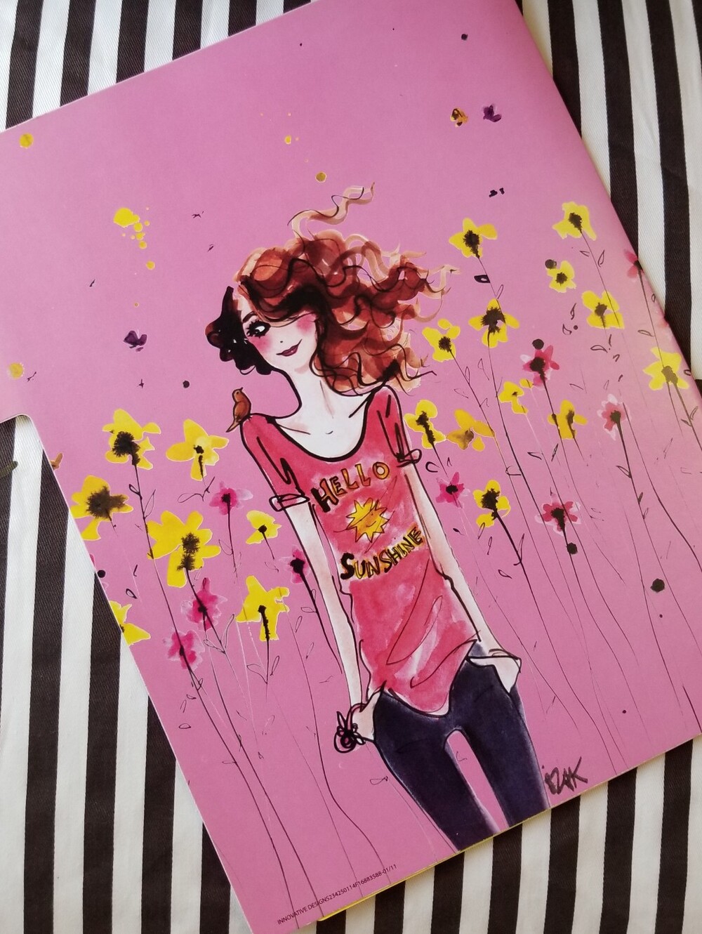 ❗Henri Bendel Illustrator Izak Zenou Flower Girl File Folder❗